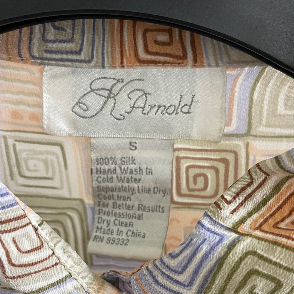 K. Arnold 100% Silk Men's Shirt - Picture 2 of 3